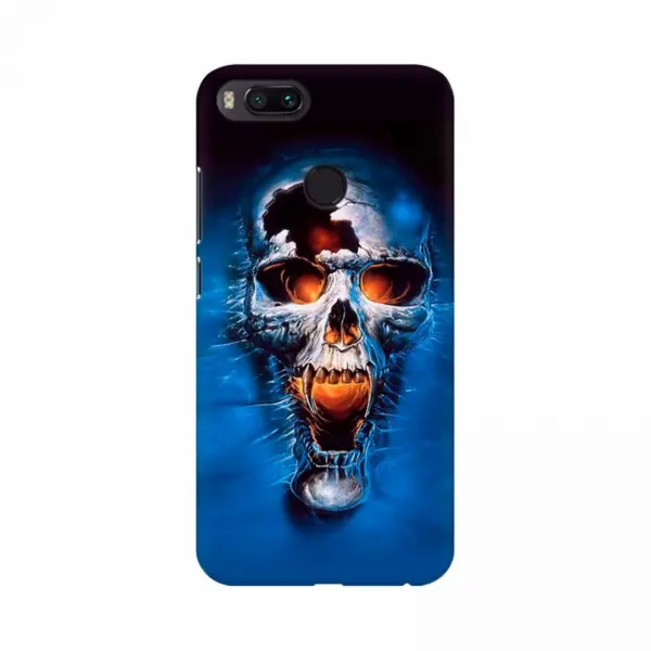 Blue Skull Wallpaper Mobile Case Cover