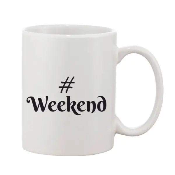 Generic Printed Ceramic Coffee Mug - 1 Pieces, White, 11oz