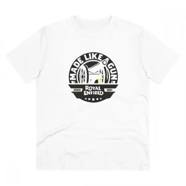 Generic Men's PC Cotton Bike Ride Design Printed T Shirt (Color: White, Thread Count: 180GSM)