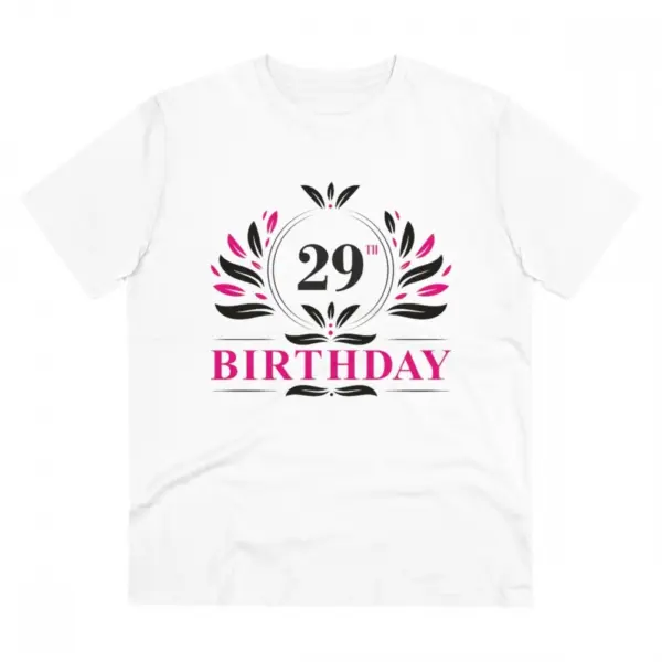 Generic Men's PC Cotton 29th Birthday Printed T Shirt (Color: White, Thread Count: 180GSM)
