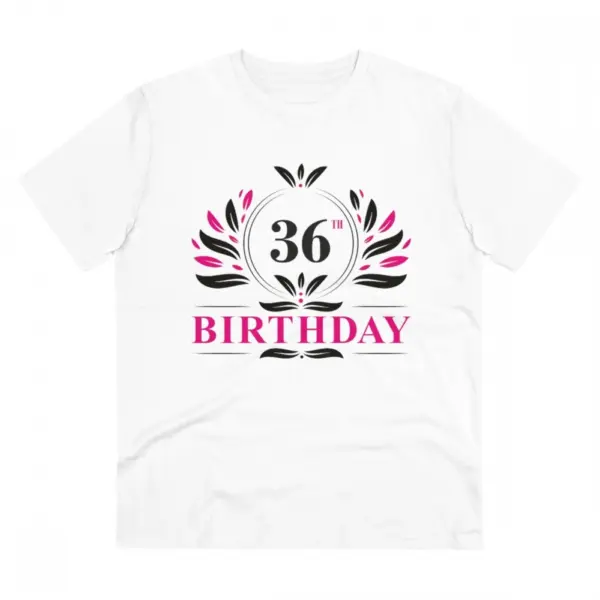 Generic Men's PC Cotton 36th Birthday Printed T Shirt (Color: White, Thread Count: 180GSM)