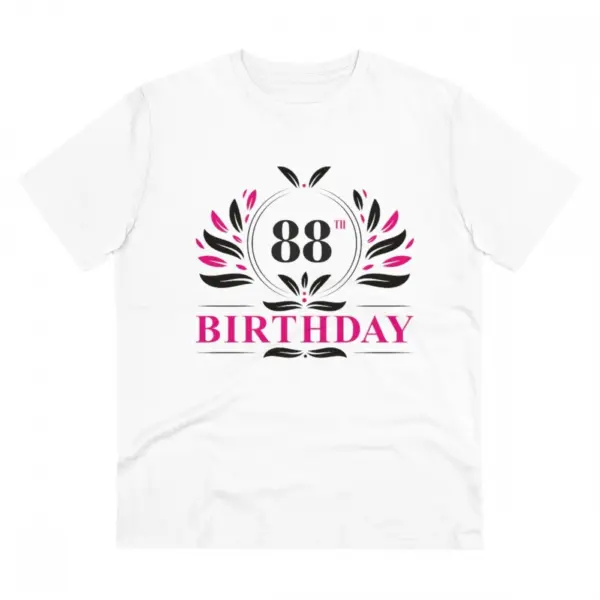 Generic Men's PC Cotton 88th Birthday Printed T Shirt (Color: White, Thread Count: 180GSM)