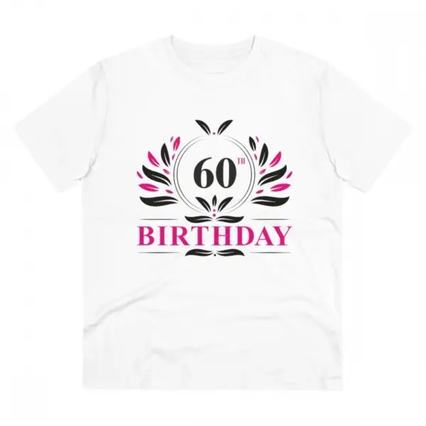 Generic Men's PC Cotton 60th Birthday Printed T Shirt (Color: White, Thread Count: 180GSM)