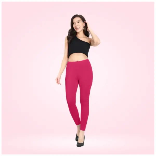 Generic Women's Cotton Blended Solid Ankle legging (Rani)