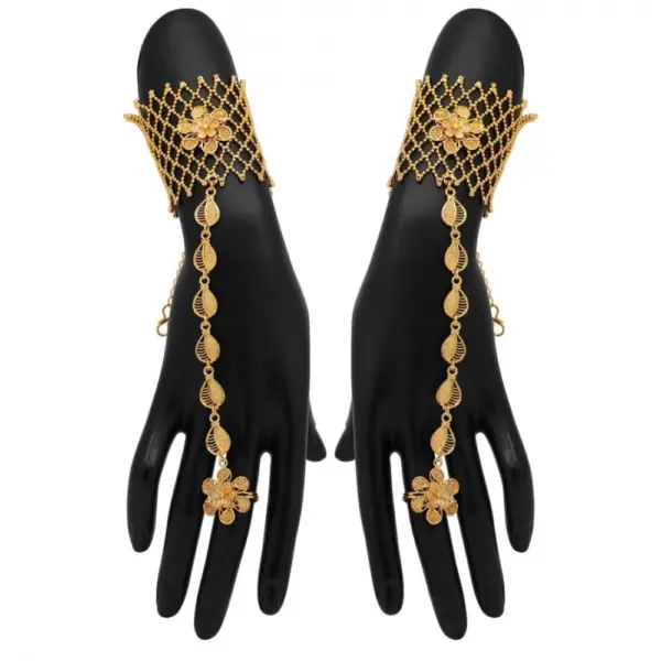 Generic Women's Gold Plated Hathphool Adjustable Chain